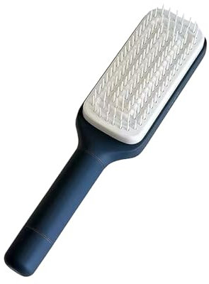 Self Cleaning Hair Brush For Women,One-click Cleaning Massage 3D Air-bag Hair Comb,Washable Soft Tooth Massage Comb for All Hair Types Grey