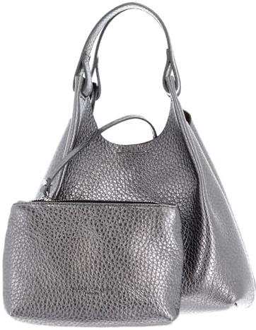 GIANNI CHIARINI Handtasche Umhängetasche Handbag City Noire - Castoro silberfarben