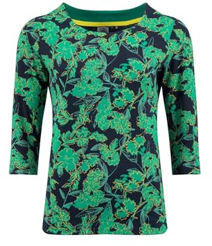 Weird Fish Rachel Printed Jersey T-Shirt Night Blue Size 16