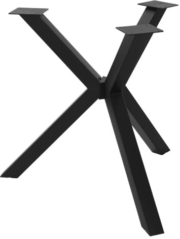 ML-Design Tischbeine Metall Schwarz, Tischgestell Spider Outdoor wetterfest, Tischfüße X-Form, Tischkufen aus Stahl, Schreibtischbeine Untergestell Möbelfüße für Esstisch & Schreibtisch, Ø94,5 x 73 cm