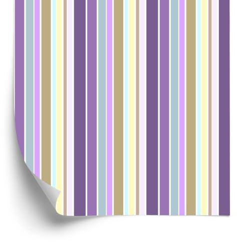 WALLERO Vliestapete Bunte Streifen 50 x 1000 cm