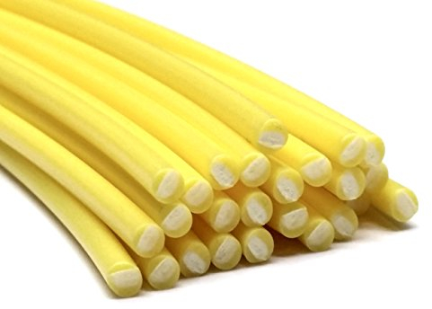 Plastique baguettes de soudure PE-HD Jaune (RAL1018) 4mm Ronde 25 Barres HDPE