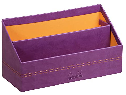 Rhodia 318940C Briefablage (10 x 25 x 31 cm, ideal für Ihre Organisation, Kunstleder, elegant, praktisch) 1 Stück, violett
