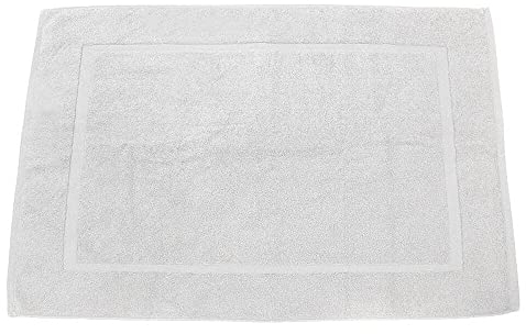 Lanudo® Badematte 900g/m² Pure Line 60x90 mit Bordüre. 100% feinste Frottier Baumwolle in höchster Qualität, Bad-Teppich, Bad-Vorleger, Frottee Weiß
