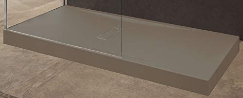 Novellini Duschtasse Custom Maße 160 x 70 Höhe 12 cm Farbe Erde Installation Boden glatte Oberfläche Material Acryl inklusive Füße Ablauf und Ablaufabdeckung
