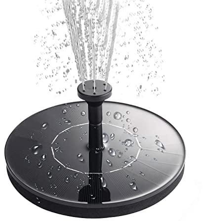 Ulikey Pompa Solare per Fontana, Pompa per Fontana Energia Solare - Fontana Solare da 1.4W, Pompa Sommersa Circolare per Stagno, Piscina, Garden Fish Tank (A)