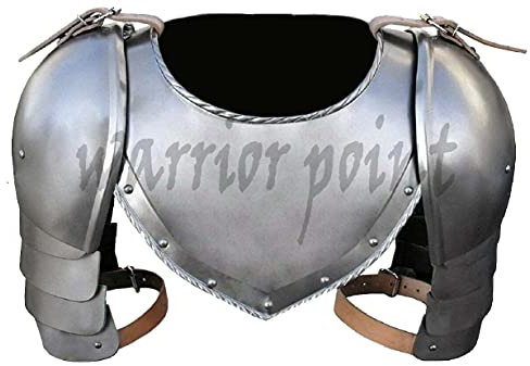 warrior point Mittelalter Eisen Gorget Spaulders Arm Schulterset Wikinger Kreuzritter Pauldrons Rüstung
