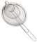 Relaxdays Colini da Cucina, Set da 3, ∅ 7, 12 e 18 cm, con Manici, Stacci Farina, Zucchero a Velo, Scolapasta, Argentato, Acciaio Inox