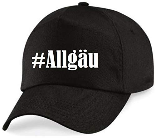 Reifen-Markt Base Cap Hashtag #Allgäu Größe Uni Farbe Schwarz Druck Weiss
