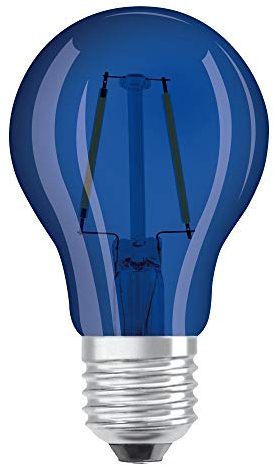 OSRAM Dekorative LED Lampe Décor mit E27 Sockel, Blau, 3000 K, 2,50 W, Ersatz für 15-W-Glühbirne, klar, LED STAR DECO CLASSIC A