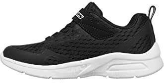 Skechers MICROSPEC MAX TORVIX, Zapatillas para Hombre, Black Textile/ Black & White Trim, 37 EU