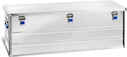 ALUTEC Aluminiumbox Comfort 153 (Inhalt 153 l, Innenmaße (LxBxH) 1150 X 350 X 381 mm, Staub-/spritzwassergeschützt, Werkzeugbox, Aufbewahrungskiste, Gewicht 8,84 kg) 12153