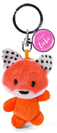 NICI 47532 Schlüsselanhänger Fuchs Plüsch 7cm Alles Gute, 0.94x6.54x3.66, Orange/Weiß