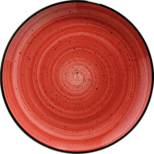 Bonna Premium Porcelain APSGRM27DZ Aura Passion Plate - Plato llano (27 cm, porcelana), color rojo