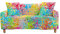 Surwin Elastisch Sofa Überwürfe 1 2 3 4 Sitzer, 3D Muster Sofabezug Stretch Schonbezug Universal Sofahusse für Armlehnen Sofa Abdeckung Polyester Couchbezug (Bunt,2 Sitzer (145-185cm))