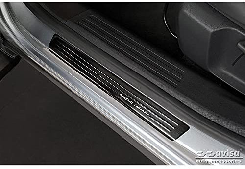 Avisa Seuils de portes inox noir compatible avec Citroën C4 III 2020- & C4 X 2022- 'Special Edition' - 4-pièces