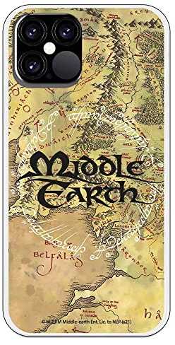 Schutzhülle für iPhone 12 - 12 Pro Der Herr der Ringe aus flexiblem Silikongel (LOTR Karte Herr der Ringe)