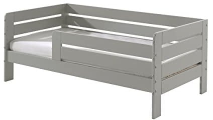 Vipack Bed, Solid, Kiefer, Grau, 70 x 140 cm