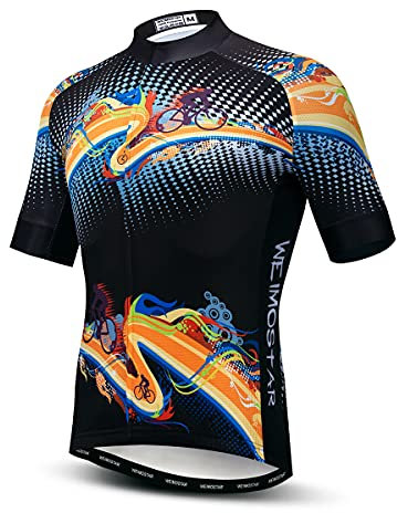 Hotlion Herren Radtrikot MTB Trikot Sommer Kurzarm Rennrad Shirts, Cf0239-sj, XL