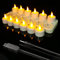 Ymenow USB Rechargeable Candles, 12pcs Flameless Rechargeable Tea Lights LED Battery Operated Candles with Charging Station & USB Cable for Home Wedding Halloween Thanksgiving Christmas Decorations