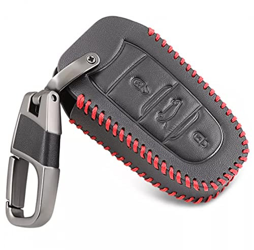 Étui à clés de Voiture en Cuir Housse de Protection à Distance Sac Coque Porte-clés Accessoires pour Peugeot 308 408 508 2008 3008 4008 5008 RCZ 407 307