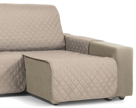 Martina Home Gepolsterte Chaiselongue-Überwurf, Bernstein, 280 cm, Leder