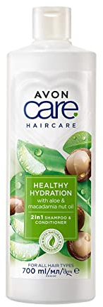 Avon Care Healthy Hydration 2-in-1 Shampoo & Conditioner Infused with aloe vera and macademia nut oil (1 Bottle)