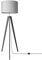Paco Home Stehlampe Wohnzimmer Standlampe Wohnzimmerlampe E27 Fassung Leselampe Stoffschirm Lampe Schlafzimmer Stativ Stoff Lampenschirm Mit Schalter