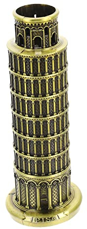 Garneck Schiefer Turm Von Pisa Modell Gebäude-Statue Schiefer Turm Von Pisa-Figuren Italien Gebäudestatue Ägyptische Verzierung Figur des Schiefen Turms Von Pisa Legierung Ägypten Metall