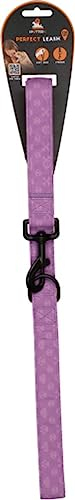 Spotted! Pro Dog Leash - Haustierleine mit Musketon-Verschluss - Extra D-Ring - Wetterfest & wasserdicht - 120 cm - Lila