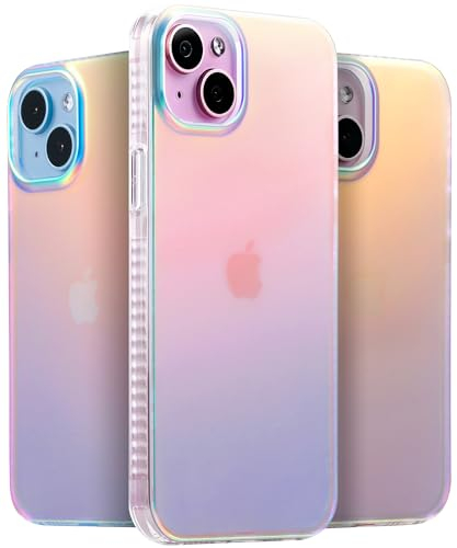 LONLI Hue - für iPhone 15 Plus Hülle - Iridescent - [Farbwechsel-Effekt] [Schutz vor 10 ft Fallhöhe] Stoßfeste Abdeckung - Niedlich und Einzigartig für Frauen und Mädchen (2023)