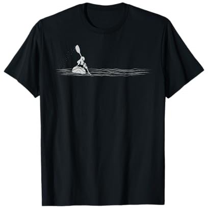 Kajak Grafik Kajak Figur Kajakfahrer Kanu Paddeln T-Shirt