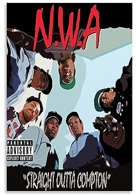 UMCHU NWA Rapper Poster Dekorative Malerei Leinwand Wandkunst Wohnzimmer Poster Schlafzimmer Malerei,Wandkunst Bilddruck Moderne Familienzimmer Dekor 08x12inch(20x30cm)