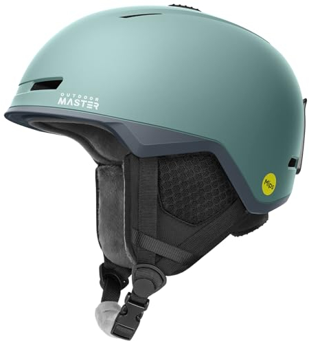 OutdoorMaster MIPS Skihelm, Snowboardhelm für Herren und Damen, Snowboard Helm mit Ventilationssystem, Ski Helm aus Polycarbonat-Schale und EPS-Innenschale, Individuelle Passform für präzisen Sitz