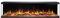 Aflamo Unique NH- Chimenea eléctrica LED de Tres Caras, de Pared/empotrable, sin función de calefacción, tecnología LED, leño cerámico, Efecto de Llama 3D Realista.(180x46x23)