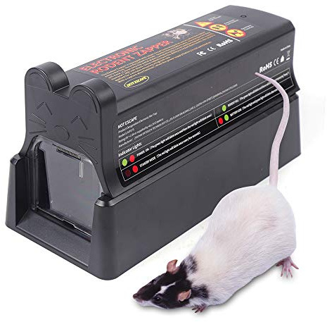 Kaichenyt Elektronische Rattenfalle, Mausefalle Wiederaufladbares Modell/Batterie Dual-Use Zum Fangen von Mäusen im Innen und Außenbereich Nagetiervertilgungsmitte (Batterie Nicht enthalten)