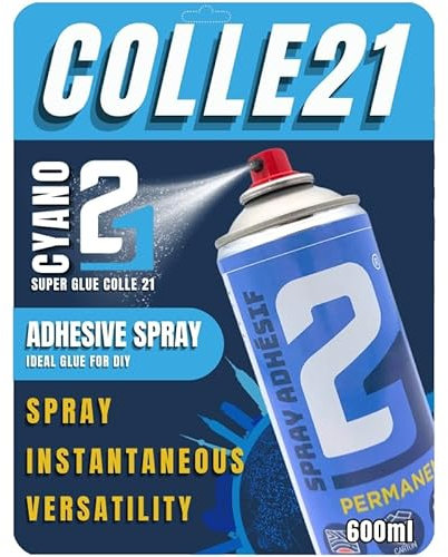 Colle Spray Adhesiv Colle21 400 ml – Precisione Professionale per Tutti i Tuoi Progetti Colla spray potente e pulita per modellismo, fai-da-te e uso professionale