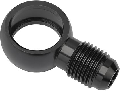EVIL ENERGY Fuel Banjo Fitting 18.5mm ID Banjo Hole to 6AN Male Flare Adapter Fitting Aluminum Black