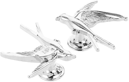 jojofuny 2pcs Bird Shaped Decorative Cabinet Knobs and Drawer Pulls Metal Handles Silver Finish for Kitchen Cupboards and Dresser Drawers