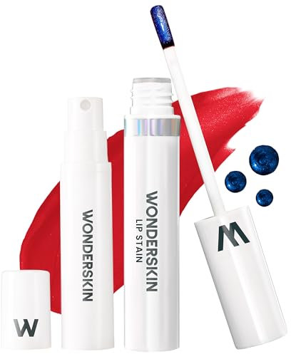 Wonderskin Wonder Blading Lip Stain Peel Off And Reveal Kit – Langlebige, Wasserfeste Rote Lippentönung, Übertragungssicheres Kit Für Natürliche Make-Up-Flecken (Playful)