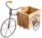 Ronyme Fahrrad Blumentopf Fahrrad Pflanzer Ornament Blumentopf Dreirad Pflanzenständer Holz Blumenkasten für Innenhof Fensterbank Regal, Holzfarbe