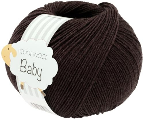 LANA GROSSA Cool Wool Baby | 100% Schurwolle Merino, filzfrei | Handstrickgarn aus 100% Schurwolle (Merino) | 50g Wolle zum Stricken & Häkeln | 220m Garn FB 333