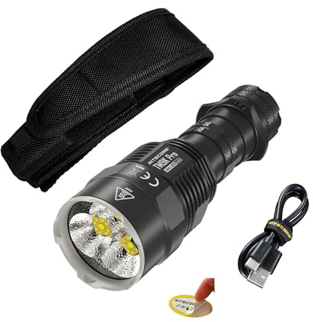 Nitecore TM9K Pro 9900 Lumen High Lumen Taktische Taschenlampe, Schnelllade-USB-C für Suche und Rettung
