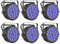 Ukfog 6PCS RGBWA+ UV 18 LED Par Strahler, 200W Bühnenlicht Scheinwerfer 7/10CH Discolicht Partylicht mit Stroboskop und Sound Aktivierung für Show Bar Party Hochzeit Halloween