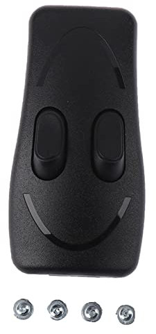 MCQWOMFQAK Lampada Interruttore a Doppio Comando CE Lampada da Tavolo a Luce da Terra Interruttori a Pulsante a Due Vie 1 pz xiaguolingsm (Color : Black)