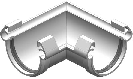 4Home&Garden | Eckverbinder Universal Außenecke Innenecke 90° | Kunststoff PVC Farbe Weiß | Dachrinnensystem 60 mm Typ250 Fallrohr DN 60