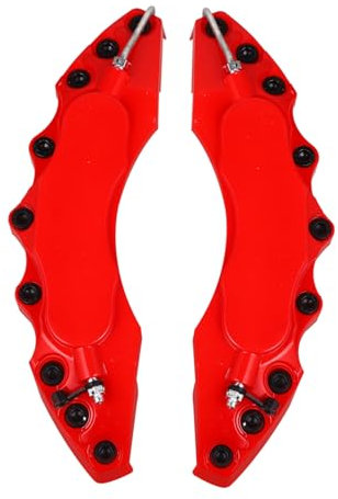 SOLUSTRE Vehicle Appearance Red Abs Car Caliper 2 Pack Sturdy Easy Installation