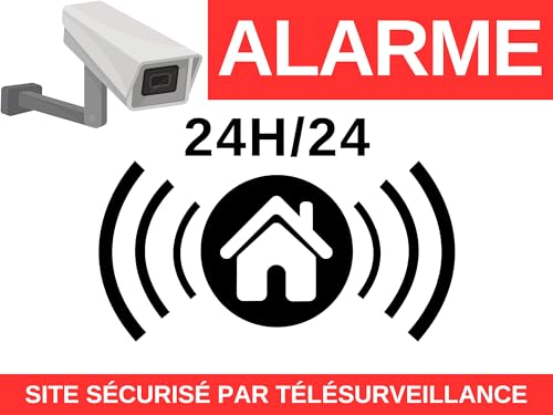 notlok Safety Work - Panel de vigilancia de vídeo [20 x 15 cm) | Placa de alarma de PVC – Resistente a la intemperie | Panel de vigilancia de la cámara, panel de alarma, pegatina de alarma para casa