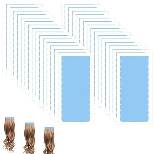30 Sheets/360pcs Hair Adhesive Tapes, Double-Sided Pre-Cut Strong Human Toupee Extension Tape Tabs Replacement Extra Lace Wig Tape Beauty Tool