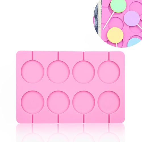 RAMGLYO Moules à sucettes en silicone, Moules à sucettes en chocolat, Bâtons à sucettes, Convient pour la fabrication de sucettes, chocolats